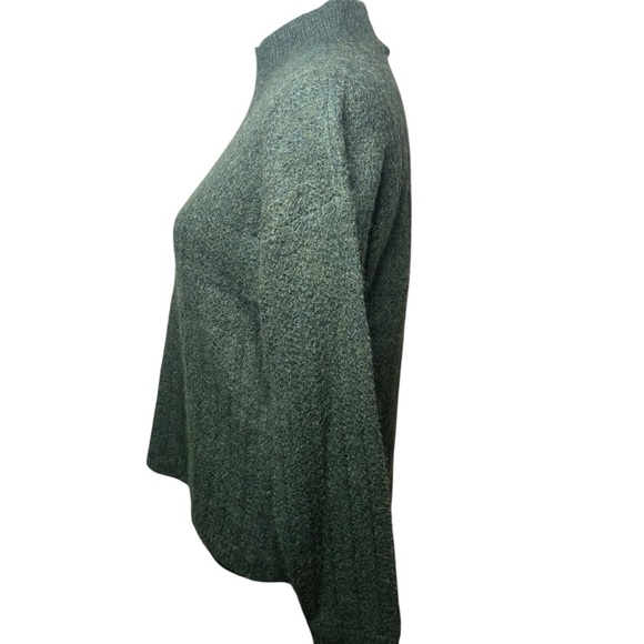 J. McLaughlin | Forest Green Mohair Blend Mock Turtleneck Sweater | Sz S - Picture 4 of 7